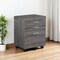 Homeroots 25" Gray Particle Board Filing Cabinet With Drawers 333352 - alternate 9
