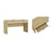 Manhattan Comfort Grace 54in Home Office Desk in Natural Oak and Gold DK001-GNO - alternate 7