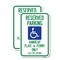 Signmission Reserved Parking Handicap Plate or Permit Only A.R.S Se, 18'' X 24'', Heavy Gauge Aluminum, 2PK A-1824-2PACK-23068 - alternate 1