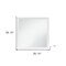 Homeroots 38" White Square Wood Framed Accent Mirror 482395 - alternate 4
