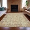 Homeroots 8' X 10' Gold And Ivory Patchwork Washable Indoor Outdoor Area Rug 631428 - alternate 8