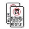 Signmission Driveway Sign No Trailers Beyond This Point, Longer Tha, 12'' X 18'', Heavy Gauge Aluminum, 2PK A-1218-2PACK-24126 - alternate 1