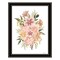 Homeroots Peachy Petals Black Framed Print Wall Art 529876 - alternate 1
