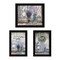 Homeroots Set Of Three Love Life and Lavender Black Framed Print Wall Art, 3PK 408016 - alternate 1