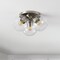 Jonathan Y Iris 11.5" 3-Light Farmhouse Rustic Iron/Glass LED Semi Flush Mount, Nickel/Clear JYL7568B - alternate 8