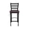 Holland Bar Stool Co 30" Stationary Bar Stool, Black Wrinkle, Dark Cherry Maple Seat 40030BWDCMpl - alternate 7