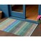 Homeroots 3' X 5' Sage Teal Blue And Tan Striped Washable Indoor Outdoor Area Rug 614827 - alternate 1