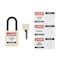 Brady Velocity Lockout Padlocks Nylon 1.5in Clearance KD Plastic Shackle White SDPL-WHT-38PL-KD - alternate 3