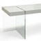 Homeroots 79" White And Clear Glass Dining Table 555167 - alternate 5