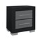 Homeroots 23" Black And Gray Wood Square Two Drawer Nightstand 643690 - alternate 8
