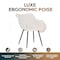 Leisuremod Markley Distressed Leather Ergonomic Dining Chair, Powder Coated Iron Legs EC26CR - alternate 6