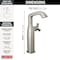Delta Stryke Single Handle Vessel Bathroom Faucet, 6.56 in, Lumicoat Stainless 7766-SS-PR-DST - alternate 2