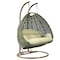 Leisuremod Beige Wicker Hanging 2 person Egg Swing Chair with taupe Cushions ESCBG-57TP - alternate 6