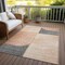 Homeroots 10' X 14' Coral Peach And Gray Abstract Washable Indoor Outdoor Area Rug 582901 - alternate 7