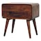 Homeroots 22" Brown Solid Wood Two Drawer Nightstand 701734 - alternate 8