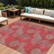 Homeroots 8' X 10' Red Gray And Silver Polka Dot Washable Indoor Outdoor Area Rug 614704 - alternate 1