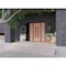 Vdomdoors Front Exterior Prehung Aluminum Double Doors Ronex1055 Teak 1 Sidelight Mirrored Clear Glass 1 RONEX1055DEXD-OAK-W72+16xH96-LH-O - alternate 2