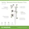 Symmons Verity HydroMersion Double Handle Shower Trim Kit with Hand Spray (Valve Not Included) 4995STN15TRM - alternate 3