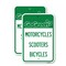 Signmission Go Green Sign Go Green - Motorcycles Scooters Bicycles, 18'' X 24'', Heavy Gauge Aluminum, 2PK A-1824-2PACK-23934 - alternate 1