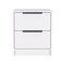 Homeroots 19" White Wood Two Drawer Nightstand 543652 - alternate 1