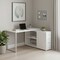 Homeroots 47" White and Silver L Shape Computer Desk With Three Drawers 333378 - alternate 3