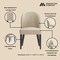Manhattan Comfort 6-Piece Hillman Dining Chair and Arm Chair in Sand 6-DC087AR2-SD - alternate 7