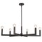 Jonathan Y Darcy 35" 6-Light Grand Modern Industrial Adjustable Geometric Architectural Square-Arm Candle-Style JYL9561B - alternate 1