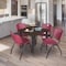 Regency Square Kahlo Breakroom Table W/ 4 M Stack Chairs, 42 in W, 42 in L, Neo Walnut TPL4242NWBK47BY - alternate 4
