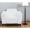 Homeroots 41" White Italian Leather Power Recliner Chair 482250 - alternate 8