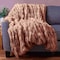 Lavish Home Oversized Ruched Faux Fur Blanket Plush Polyester Faux Fur Queen-Size Throw for Sofas & Beds HT-THROW1-TP - alternate 7