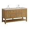James Martin Vanities Breckenridge 60" Double Vanity, Light Natural Oak, w/ 3 CM Tajnar Eclos Top 330-V60D-LNO-3TJR - alternate 8