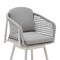 Homeroots 44" Light Gray Metal Swivel Outdoor Bar Height chair with Footrest 571182 - alternate 8