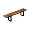 Homeroots 68in Brown and Black Live Edge Solid Wood Dining Bench 379794 - alternate 1