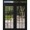 Vdomdoors Front Exterior Prehung Metal-Plastic Double Doors Clear Glass / MANUX 8355 Matte Black / Office Com MANUX8355DEXD-BLK-W72xH80+16-RH-I - alternate 1