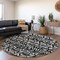 Homeroots 8' Black And Ivory Round Southwestern Washable Indoor Outdoor Area Rug 594150 - alternate 5