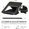 Breyta Laptop Stand, Plastic, Black, 9 lb 100098500 - alternate 4