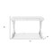 Homeroots 47" White and Silver Writing Desk With Two Drawers 320752 - alternate 2