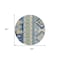 Homeroots 8' Navy Blue Green And Gray Round Aztec Washable Indoor Outdoor Area Rug 598486 - alternate 5