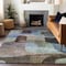 Homeroots 8' X 10' Brown Blue And Green Abstract Washable Indoor Outdoor Area Rug 604357 - alternate 5