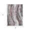 Homeroots 5' X 8' Taupe Sky Blue And Ivory Abstract Washable Indoor Outdoor Area Rug 617444 - alternate 7