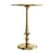 Lavish Home Side Table Iron Pedestal Table Antiqued Brass Finish for Couch, Loveseat, Entryway Vintage Furniture 80-ENDTBL-26 - alternate 6