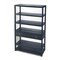 Homeroots 70" Navy Blue Five Tier Standard Bookcase With One Drawer 389578 - alternate 1