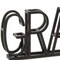 Homeroots 17" Black Metal Grateful Tabletop Sign 635390 - alternate 4