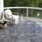Homeroots 8' Blue Brown And Beige Round Floral Washable Indoor Outdoor Area Rug 605457 - alternate 8