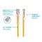 Monoprice Slim Cat6 Utp Network Cable, 1 ft.Yellow 13521 - alternate 6