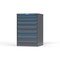 Strong Hold 7 drawer cabinet - (1x 2ft, 1x 3ft, 1x 4ft, 2x 5ft, 2x 6ft) - Blue accents - Keyed Different S3044-PPDAS-0701FS - alternate 3