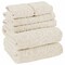 Lavish Home 6PC Jacquard Towel Set 100% Cotton Bathroom Accessories Soft & Absorbent Bathroom Set 67-040-CRM - alternate 8