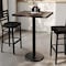 Flash Furniture Bennett 24 in x 30 in Solid Wood Indoor Tabletop in Dark Brown with 18 in Round Bar Height GSF-REC2430-DKBRN-TR18B-GG - alternate 9