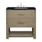 James Martin Vanities Lucian 36" Single Vanity, Pebble Oak, w/ 3 CM Phantome Eclos Widespread Top D704-V36-PBO-WPHT - alternate 1