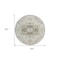 Homeroots 8' Ivory And Brown Round Oriental Washable Indoor Outdoor Area Rug 600164 - alternate 8